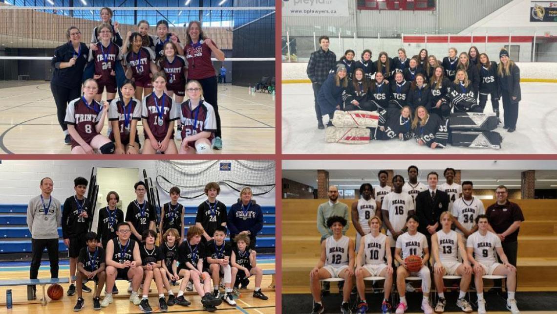 CISAA silver medals for Bigside basketball and hockey, U-14 volleyball and basketball