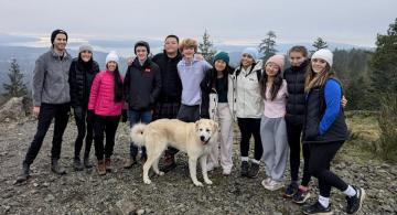 Students and staff on Vancouver Island