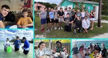 Collage of Images of Students in the Bahamas