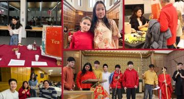 Collage of students taking part in Lunar New Year celebrations